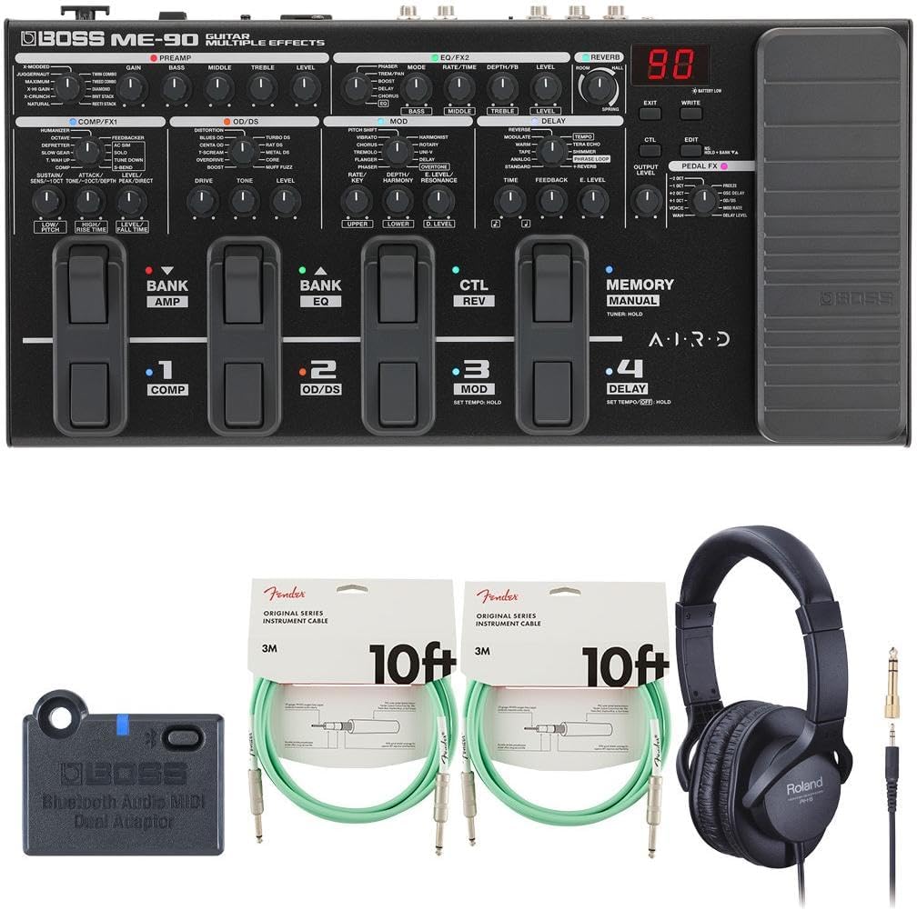 BOSS ME-90 マルチエフェクター BT-DUAL 純正アダプター付き Amazon | BOSS ME-90 + BOSS純正アダプターセット マルチエフェクター